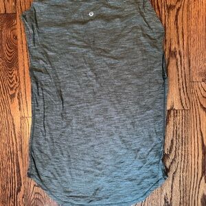 Olive green Lululemon workout shirt